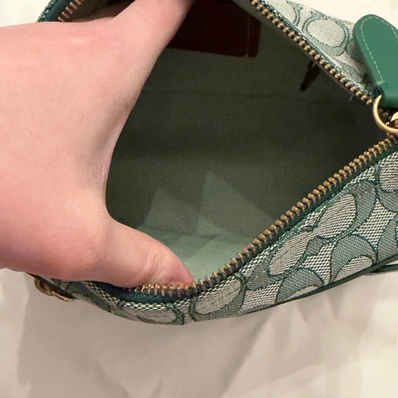 Coach Green Signature Jacquard Demi Shoulder Bag - Picture 6 of 7